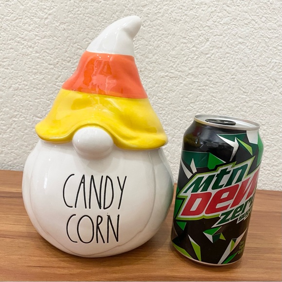 RAE DUNN Candy Corn Gnome Ceramic Halloween Figurine Thanksgiving Fall Decor - Picture 2 of 13